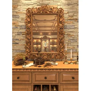 Oak ornate frame decorating with grapevine - 3